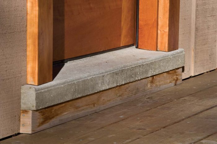A Door Sill Made Of Concrete