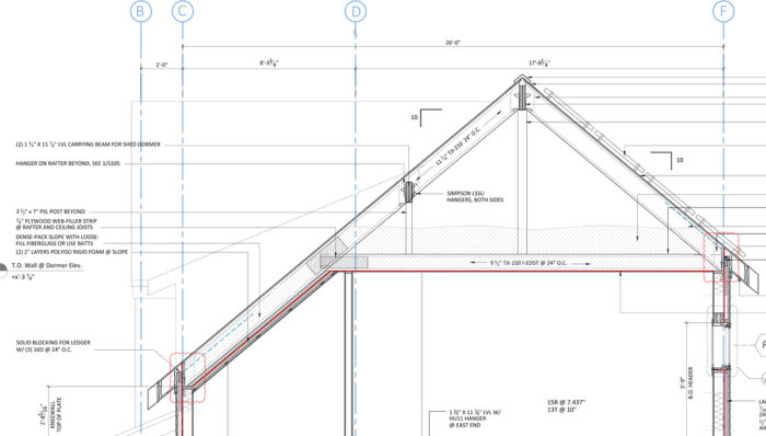 ProHOME roof framing section