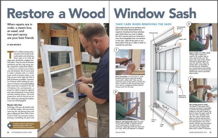 restore a wood window sash