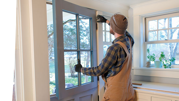 installing a hinge exterior door